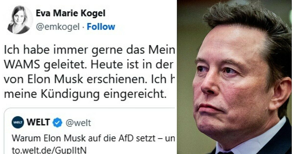 Die Welt pubblica un intervento di Musk su AfD e la responsabile del servizio Opinioni si dimette