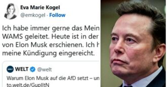 Copertina di Die Welt pubblica un intervento di Musk su AfD e la responsabile del servizio Opinioni si dimette