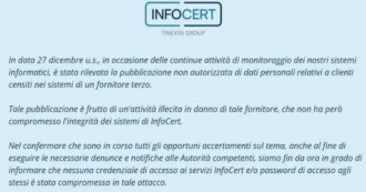 Infocert attaccata dagli hacker: sottratti i dati di milioni di clienti. La società che fornisce lo Spid: “Nessuna credenziale compromessa”