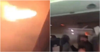 Copertina di Guasto al carrello, l’aereo atterra e l’ala sinistra prende fuoco: paura sul volo della Air Canada Express. Avviate le indagini