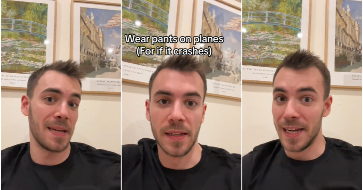 “Quale indumento non indossare mai sull’aereo? I pantaloncini. Rischiate di bruciarvi le natiche, ecco perché”: il consiglio di un assistente di volo su TikTok