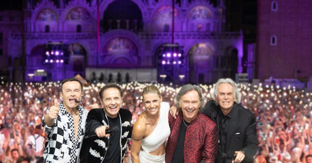 Patty Pravo e Il Volo celebrano I Pooh su Canale 5 in Piazza San Marco a Venezia: la scaletta e le curiosità