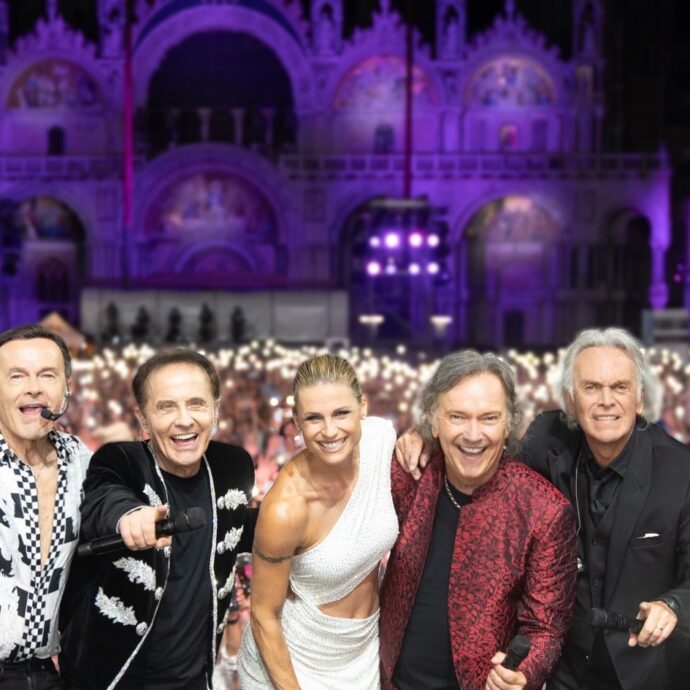 Patty Pravo e Il Volo celebrano I Pooh su Canale 5 in Piazza San Marco a Venezia: la scaletta e le curiosità