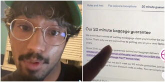 Copertina di “Quando atterrate con l’aereo fate partite il cronometro, potreste avere una bella sorpresa”: il trucchetto di un TikToker