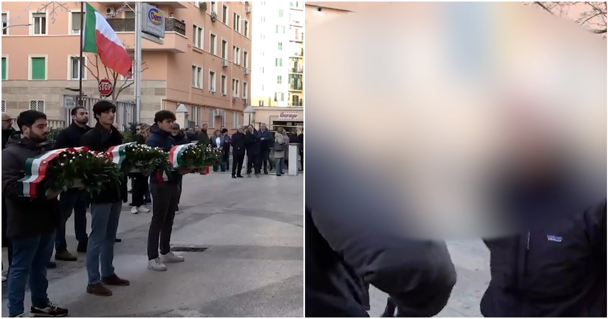 Acca Larentia, contestatore alla cerimonia ufficiale: “Viva la Resistenza, me***”. Identificato dalla polizia