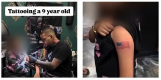 Copertina di Bambina di nove anni va con i genitori a farsi tatuare sul braccio l’immagine di Donald Trump. Polemiche sul tatuatore, lui si difende: “Ho fatto quello che potevo”