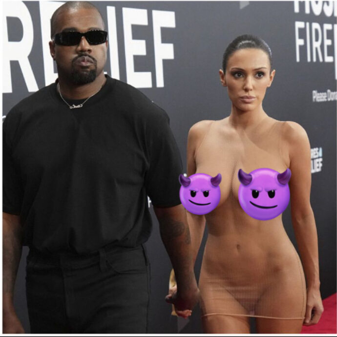 Grammy Awards, Bianca Censori nuda con Kanye West sul red carpet. Poi viene cacciata via dalla polizia