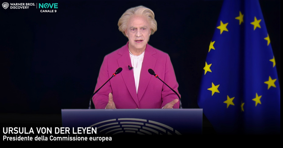 Crozza veste i panni di von der Leyen alle prese con l’Europa a pezzi: “Ah, non abbiamo tutti le stesse regole su fisco e migranti?”