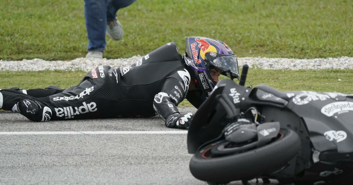 MotoGp: Martin, Fernandez e Di Giannantonio costretti al forfait dopo le cadute nei test di Sepang