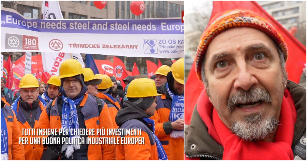 Crisi dell’industria, la protesta dei lavoratori di tutta Europea a Bruxelles: “Così non possiamo continuare, serve una svolta”. Il video-reportage