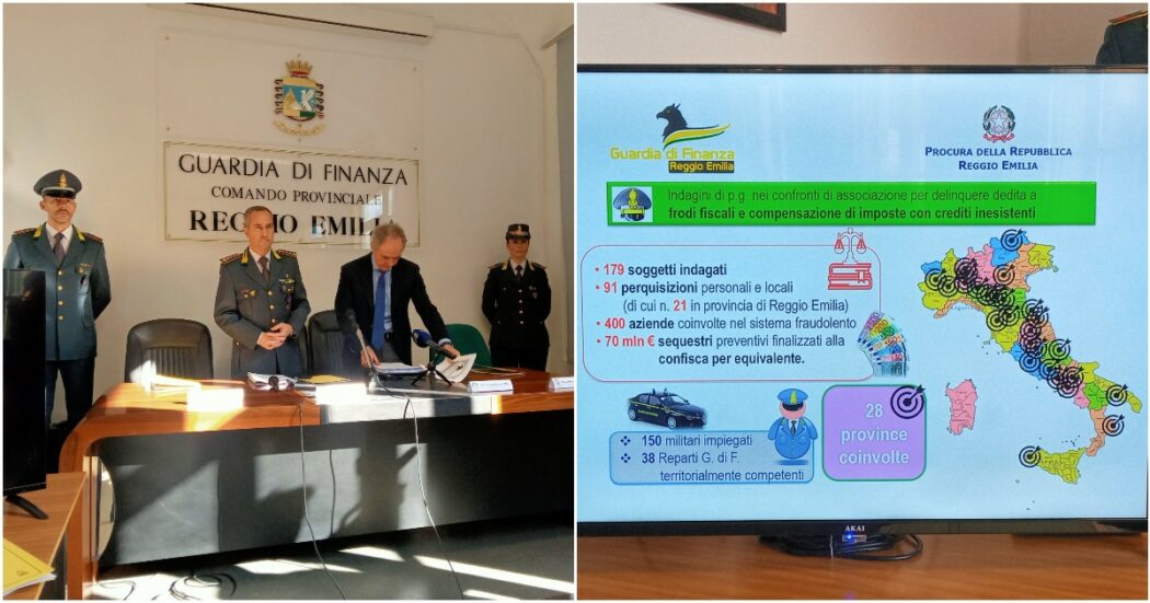 Reggio Emilia, frode fiscale per oltre 100 milioni di euro: operazione della Guardia di Finanza. 179 indagati in tutta Italia