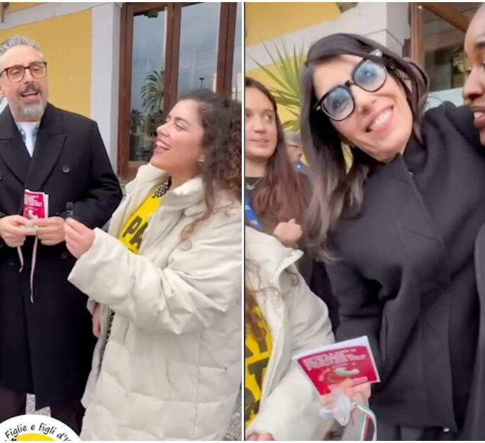 Referendum sulla cittadinanza, Giorgia e Brunori Sas cantano “L’italiano” di Toto Cutugno insieme alle attiviste – Video