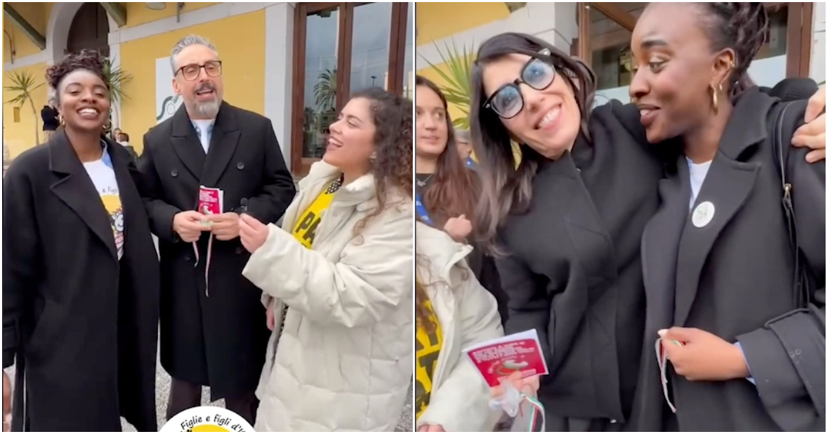 Referendum sulla cittadinanza, Giorgia e Brunori Sas cantano “L’italiano” di Toto Cutugno insieme alle attiviste – Video