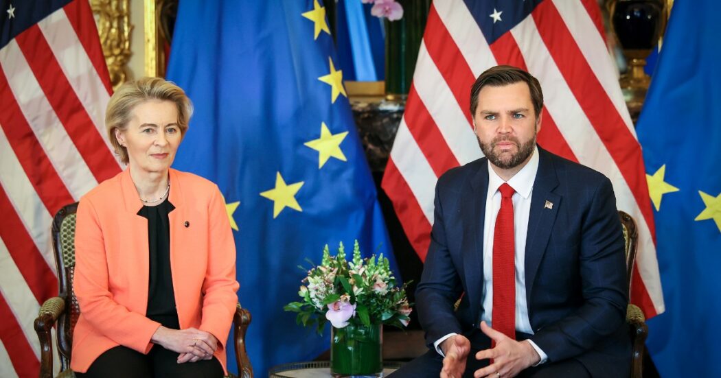 Von der Leyen fa arrabbiare anche la Cdu: sull’intelligenza artificiale cede alle pressioni del vice di Trump. “Si è dimostrata debole”