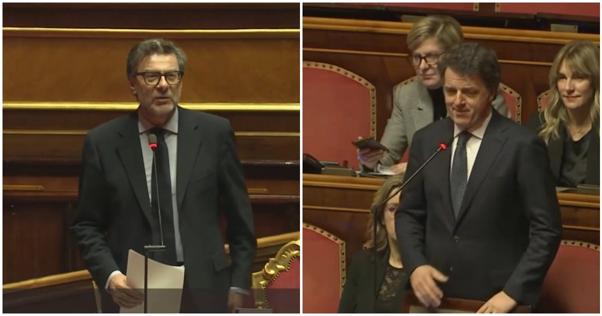 Botta e risposta Renzi Giorgetti in Senato. “Nelle chat di Fdi viene considerato lecchino”. “Mi spiace si diverta a fare lo spione”