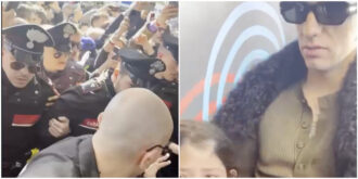 Copertina di “Stanno arrivando i Carabinieri a liberarci”: Achille Lauro assediato dai fan a Sanremo 2025 – IL VIDEO