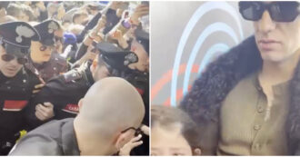 Copertina di “Stanno arrivando i Carabinieri a liberarci”: Achille Lauro assediato dai fan a Sanremo 2025 – IL VIDEO