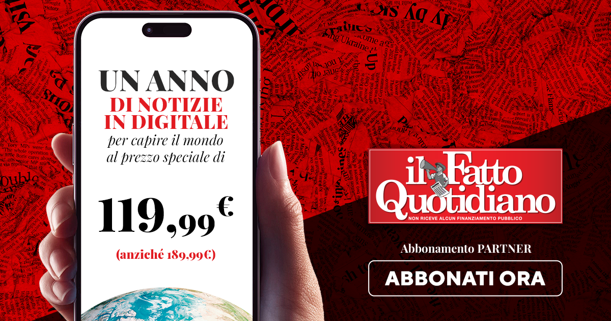 Fatti un regalo: un anno di Fatto Quotidiano a un prezzo speciale. Fino a martedì un unico abbonamento per giornale, sito e TvLoft