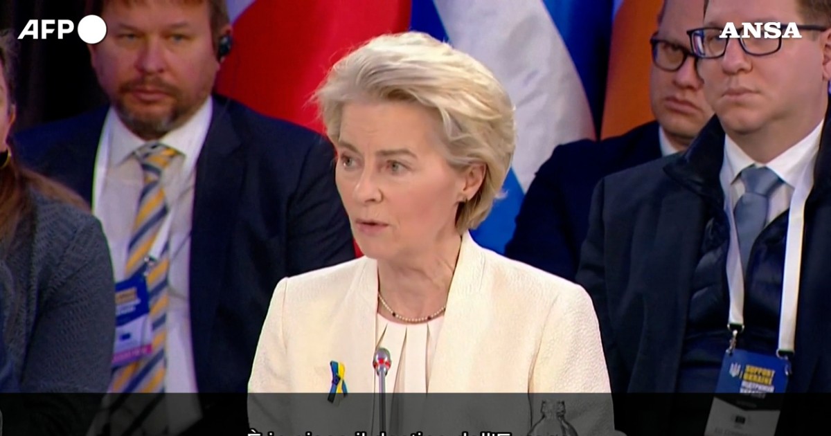 Ucraina, von der Leyen: “Obiettivo di Putin è la capitolazione di Kiev, è in gioco anche il futuro dell’Europa”