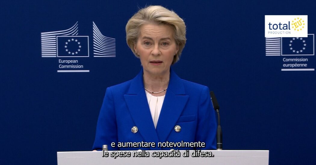 Von der Leyen: “Siamo nell’era del riarmo. Ue pronta ad aumentare le spese per la difesa anche per la nostra sicurezza”