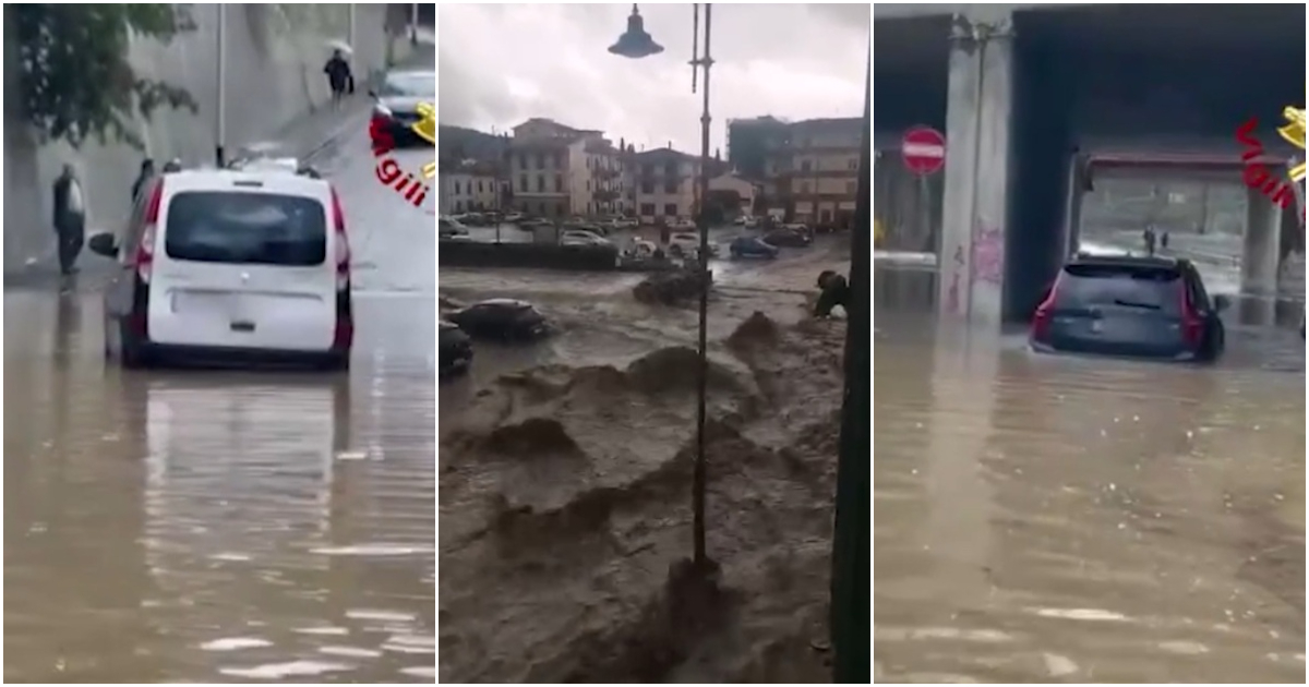 Allerta rossa in Toscana, allagamenti a Scandicci: esonda il Rimaggio a Sesto Fiorentino. Le immagini