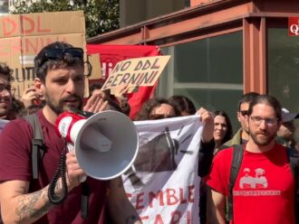 Protesta dei precari universitari in Bicocca contro il ddl Bernini. Contestata la rettrice