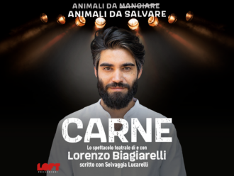 Copertina di ‘Carne’ lo spettacolo di e con Lorenzo Biagiarelli