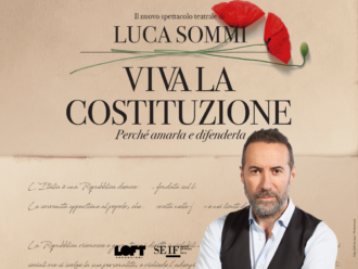 Copertina di “Viva la Costituzione. Perché amarla e difenderla” il nuovo spettacolo di Luca Sommi