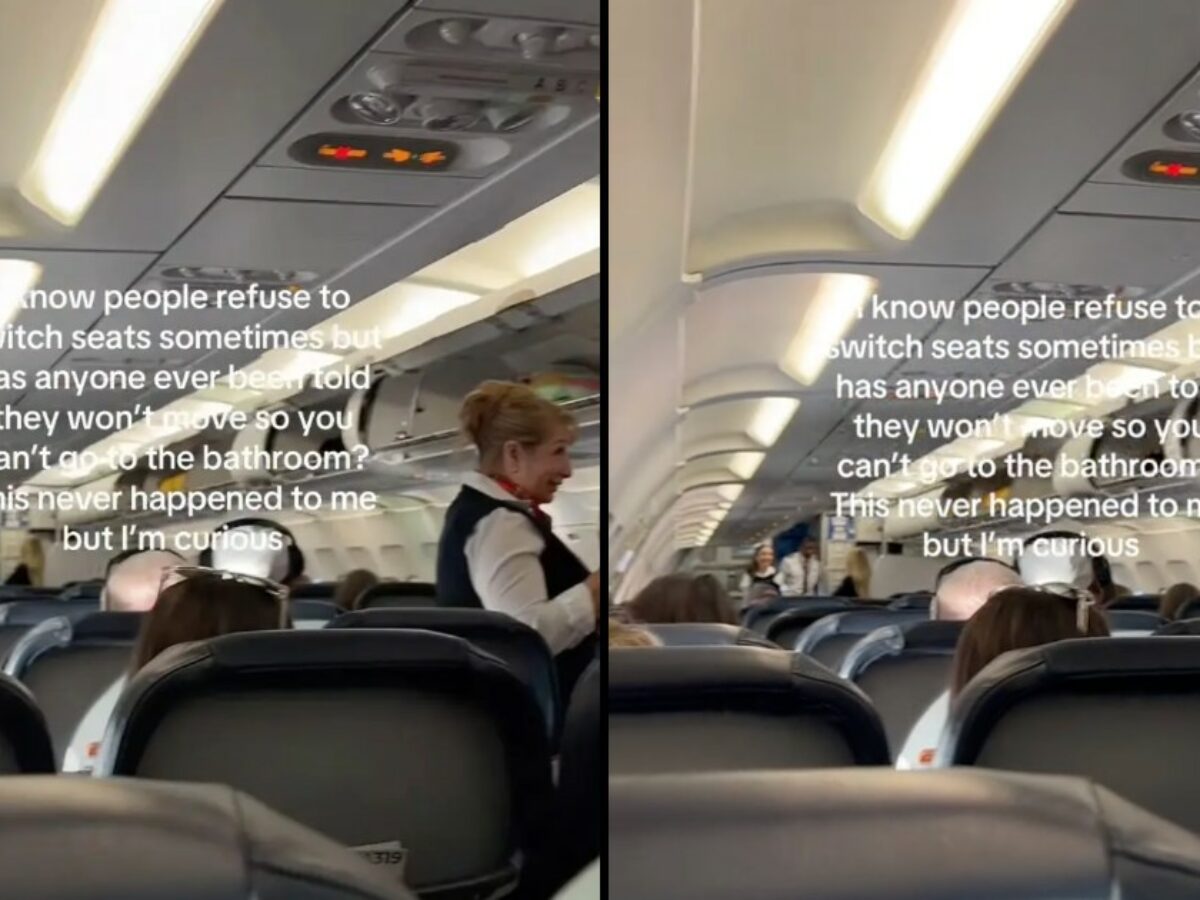 “Una passeggera si è rifiutata di alzarsi per farmi andare in bagno, così ho scorre****o mentre la scavalcavo”: la “guerra del posto” in aereo è virale su TikTok