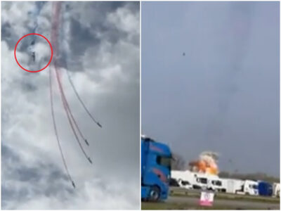 Copertina di Scontro in volo tra due arerei della pattuglia acrobatica francese: tragedia sfiorata. Il video dell’incidente