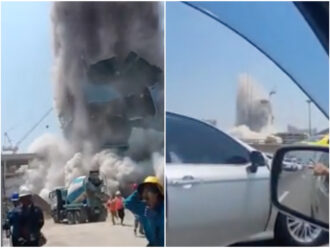 Forte terremoto tra Birmania e Thailandia, il video del crollo di un grattacielo a Bangkok: le persone in fuga