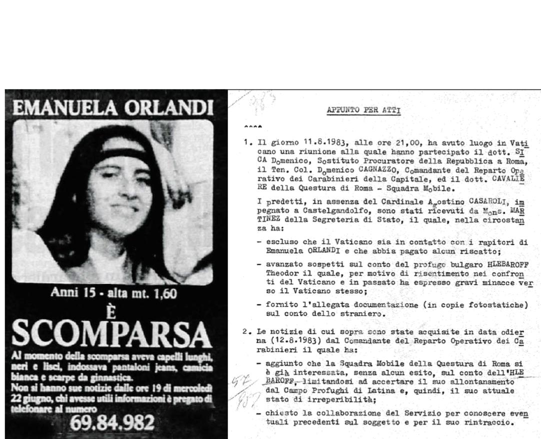 Orlandi, “c’è stato il pagamento di un riscatto”: nelle carte del Sismi spunta un presunto saldo del Vaticano. Il fascicolo inedito e le nuove rivelazioni choc