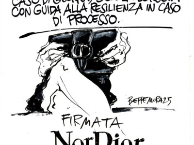 Copertina di La vignetta di Beppe Mora