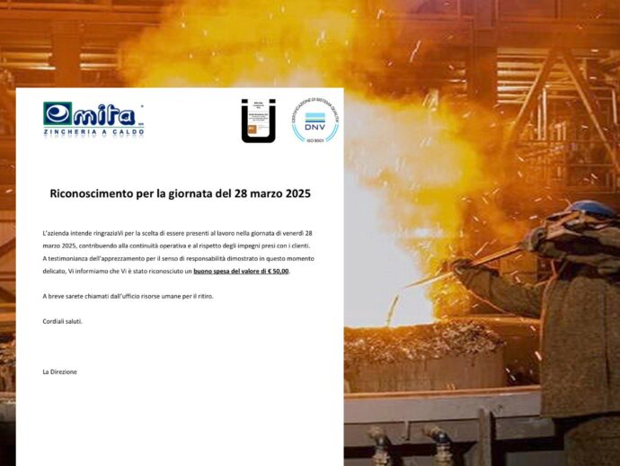 Azienda veneta regala agli operai un buono spesa da 50 euro per non aver scioperato