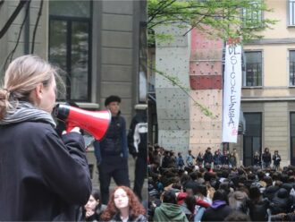 Al liceo Berchet di Milano un’ora di sit-in degli studenti contro il decreto Sicurezza: “Autoritarismo mascherato”