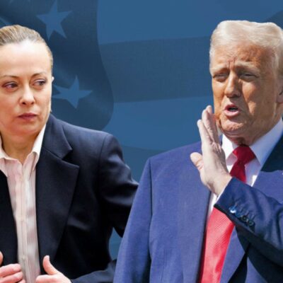 Copertina di Giorgia Meloni da Trump, teme il trattamento Zelensky