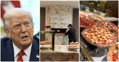 Copertina di Donald Trump lancia la “Trump Pizza”: è il primo presidente Usa ad aprire una pizzeria. Ma i social ironizzano: “Devo pagare dazi per comprarla?”
