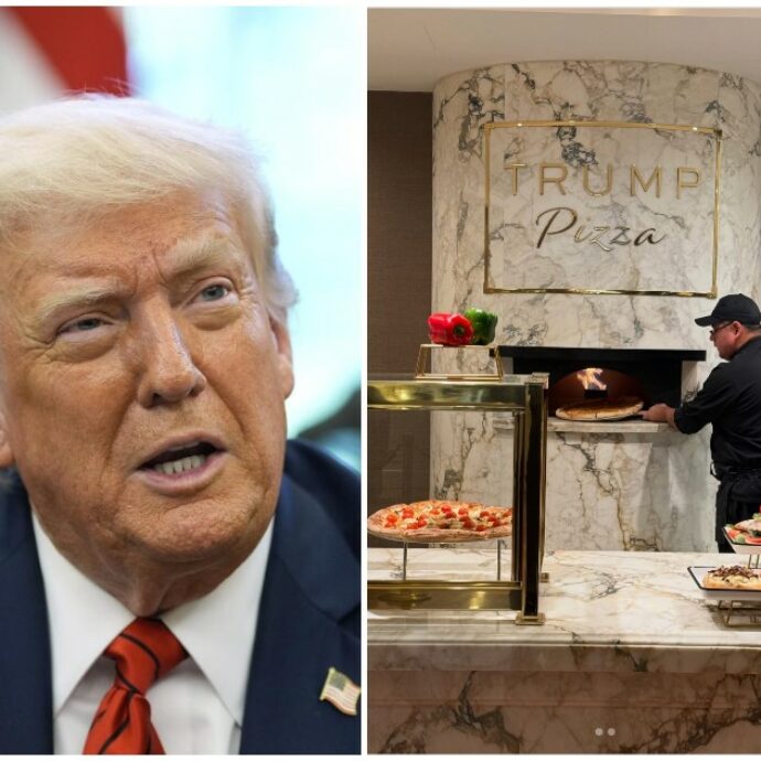 Donald Trump lancia la “Trump Pizza”: è il primo presidente Usa ad aprire una pizzeria. Ma i social ironizzano: “Devo pagare dazi per comprarla?”