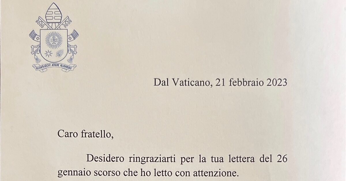 lettera Bergoglio da Ilfattoquotidiano.it La lettera di Bergoglio ai genitori di Attanasio Luca un esempio per chi sogna un mondo di pace – ESCLUSIVA