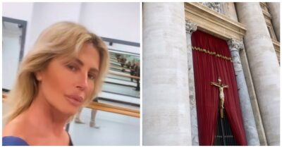 Copertina di “Non hai rispetto. Non c’era bisogno di fotografare Papa Francesco nella bara”: il web contro Nathaly Caldonazzo. Poi arrivano le scuse