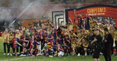 Copertina di Il Barcellona vince la Coppa del Re dopo una corrida di quasi 3 ore e chiude virtualmente l’epoca di Ancelotti al Real