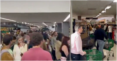 Copertina di Maxi black-out in Spagna, le persone prendono d’assalto i supermercati: il video delle file per le scorte