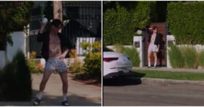 Copertina di Damiano David scopre un fan che lo spia e fa un balletto sexy davanti a casa sua – IL VIDEO