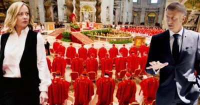 Copertina di Anche  in Conclave  è Meloni vs. Macron:   incubo Zuppi a  Chigi