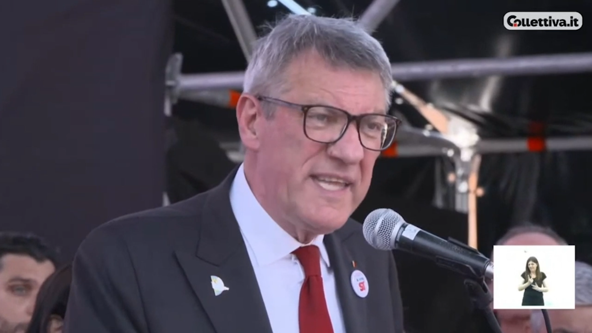 landini minaccia meloni governo