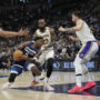 Copertina di LeBron James e Doncic non bastano: delusione Lakers, eliminati al primo turno dai Minnesota T-Wolves