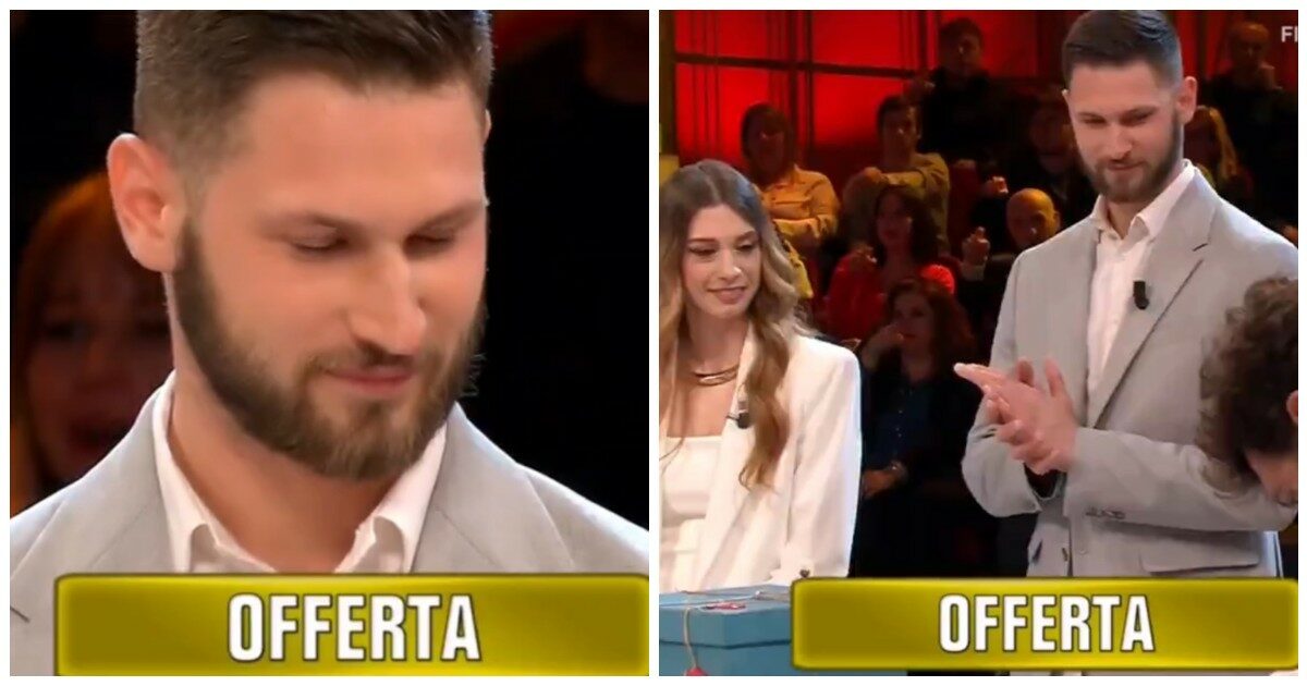 “Ho seguito il consiglio della mia nipotina” ma perde 200 mila euro: Davide in lacrime ad “Affari Tuoi”