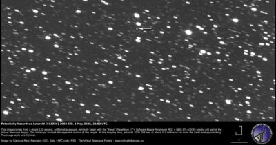 Copertina di Arriva l’asteroide potenzialmente pericoloso 2002 JX8: osservazione in diretta l’8 maggio