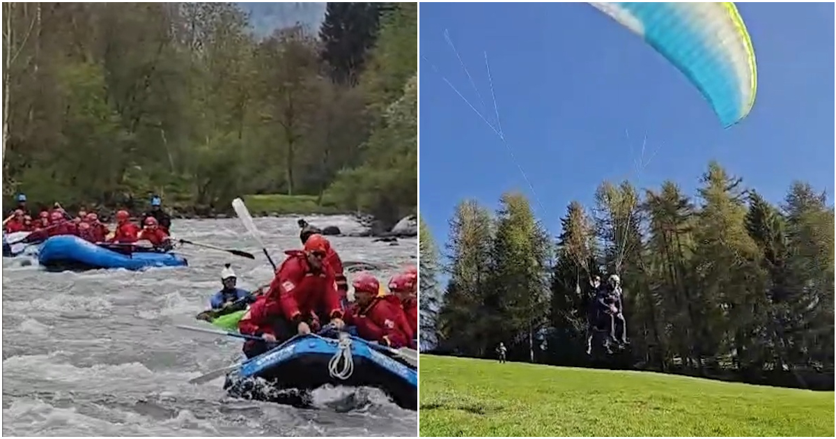 Il video di Meloni che fa rafting in Trentino con familiari e politici di FdI. E Lollobrigida vola in parapendio Il video di Meloni che fa rafting in Trentino con familiari e politici di FdI. E Lollobrigida vola in parapendio