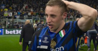 “Ho esultato così forte che mi girava la testa, vedevo tutto nero. Per fortuna che c’era il gel”: Davide Frattesi spiega il suo malore